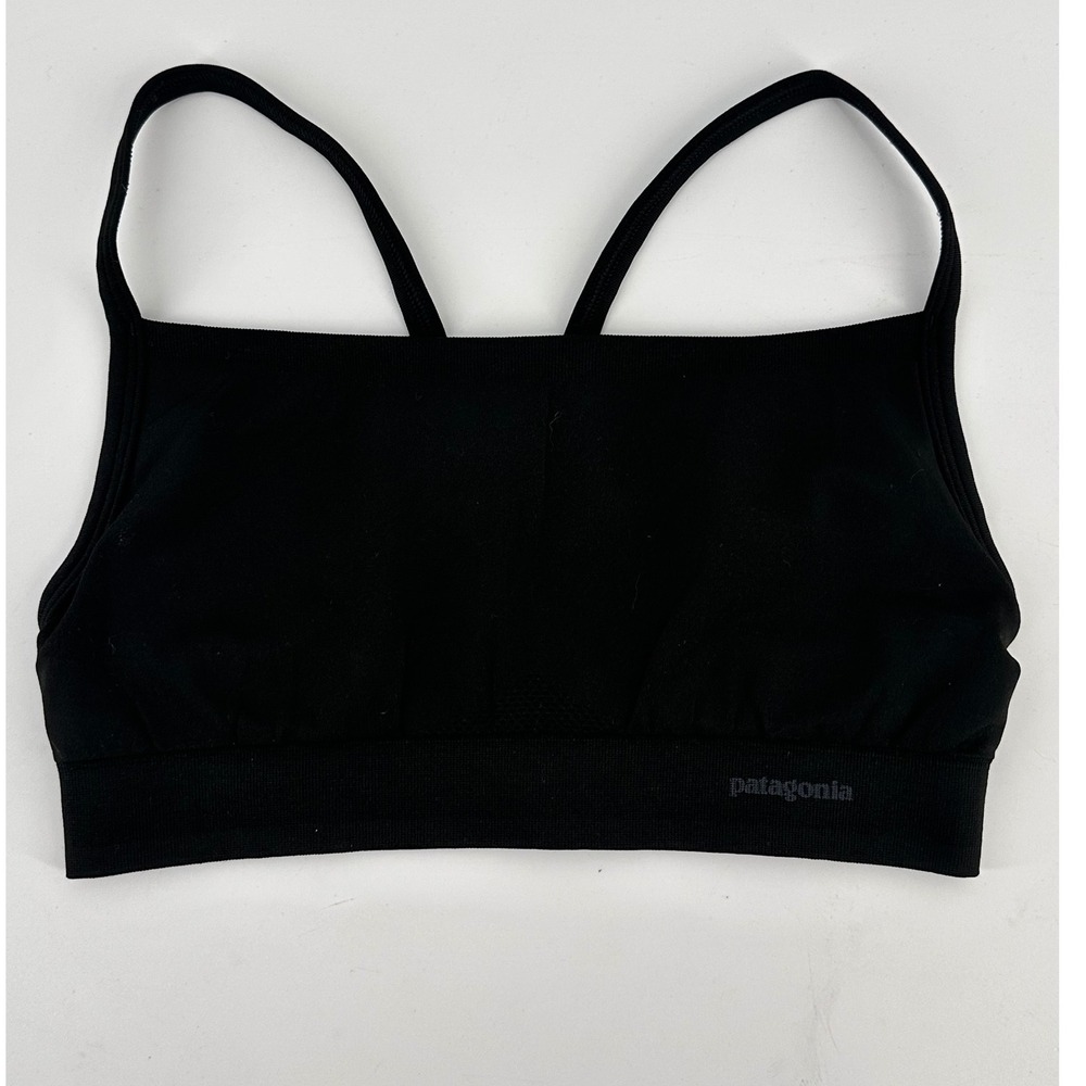 Patagonia Barely Bra Black‎ Seamless Low Impact Sports Bra Womens XS